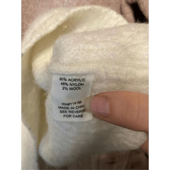 AD Adyson Parker Small sweater white pink 2% wool color block - Picture 6 of 7